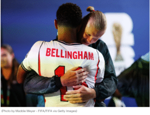 Jude Bellingham and Haaland hug each other. FIfa 2026.